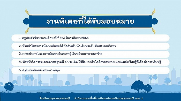 งานพิเศษที่ได้รับมอบหมาย